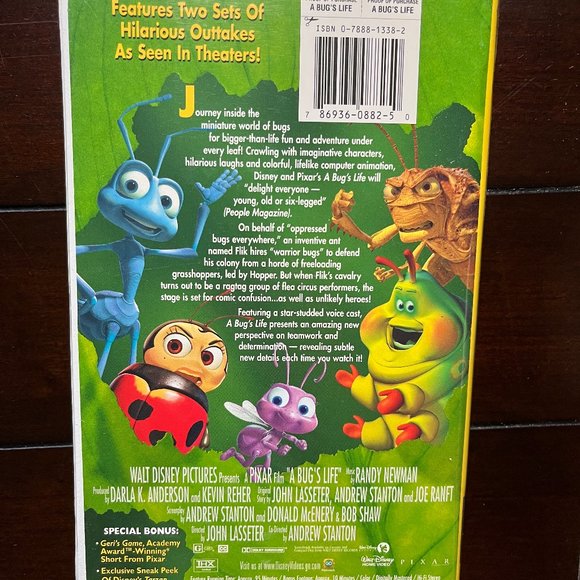 Disney's Pixar A Bug's Life VHS - Dot, Purple Bug Cover - Picture 3 of 4